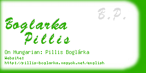 boglarka pillis business card